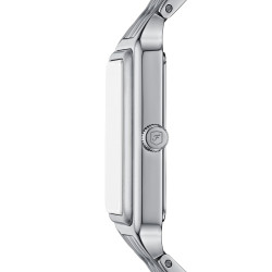 Fossil ES5402 ženski sat Raquel pravougaono kućište Silver Tone Cirkon Sky Blue Mother of Pearl Dial Roman Numerals 26mm