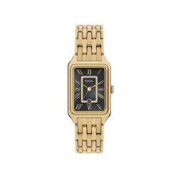Fossil ES5417 ženski sat Raquel pravougaono kućište Gold Tone Cirkon Black Mother of Pearl Dial Roman Numerals 26mm