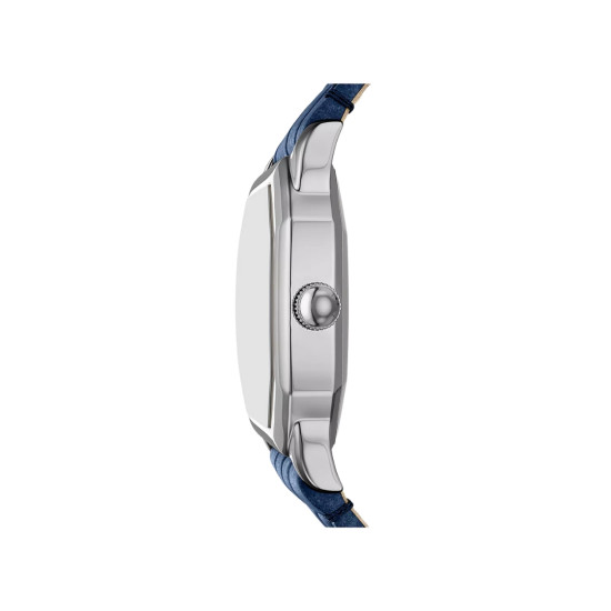 Fossil ES5425 ženski sat Harlow Octagonal kožni kaiš Navy Blue Roman Numerals Cream Dial 27mm