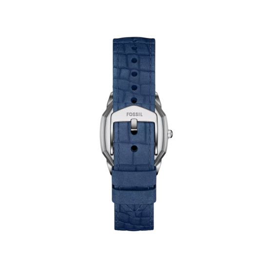 Fossil ES5425 ženski sat Harlow Octagonal kožni kaiš Navy Blue Roman Numerals Cream Dial 27mm