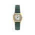 Fossil ES5427 ženski sat Harlow Octagonal Gold Tone kožni kaiš Deep Green Roman Numerals Cream Dial 27mm