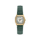 Fossil ES5427 ženski sat Harlow Octagonal Gold Tone kožni kaiš Deep Green Roman Numerals Cream Dial 27mm