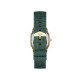 Fossil ES5427 ženski sat Harlow Octagonal Gold Tone kožni kaiš Deep Green Roman Numerals Cream Dial 27mm