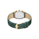 Fossil ES5427 ženski sat Harlow Octagonal Gold Tone kožni kaiš Deep Green Roman Numerals Cream Dial 27mm