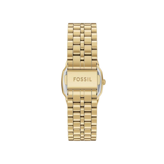 Fossil ES5433 ženski sat Harlow Octagonal Gold Tone Roman Numerals Black Dial 27mm