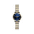 Fossil ES5438 ženski sat Carlie Mini Two Tone Silver Gold Cirkon Deep Blue Sunray Dial 28mm