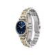 Fossil ES5438 ženski sat Carlie Mini Two Tone Silver Gold Cirkon Deep Blue Sunray Dial 28mm
