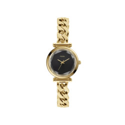 Fossil ES5440 ženski sat Carlie Mini Gold Tone D-Link Black Dial Faceted Mineral Glass Dial 28mm