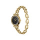 Fossil ES5440 ženski sat Carlie Mini Gold Tone D-Link Black Dial Faceted Mineral Glass Dial 28mm