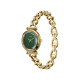Fossil ES5441 ženski sat Carlie Mini Gold Tone D-Link Deep Green Faceted Mineral Glass Dial 28mm
