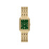 Fossil ES5452 ženski sat Raquel pravougaono kućište Gold Tone Sunray Green Dial Roman Numerals 23mm