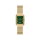 Fossil ES5452 ženski sat Raquel pravougaono kućište Gold Tone Sunray Green Dial Roman Numerals 23mm