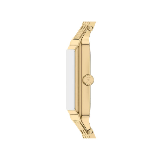 Fossil ES5452 ženski sat Raquel pravougaono kućište Gold Tone Sunray Green Dial Roman Numerals 23mm