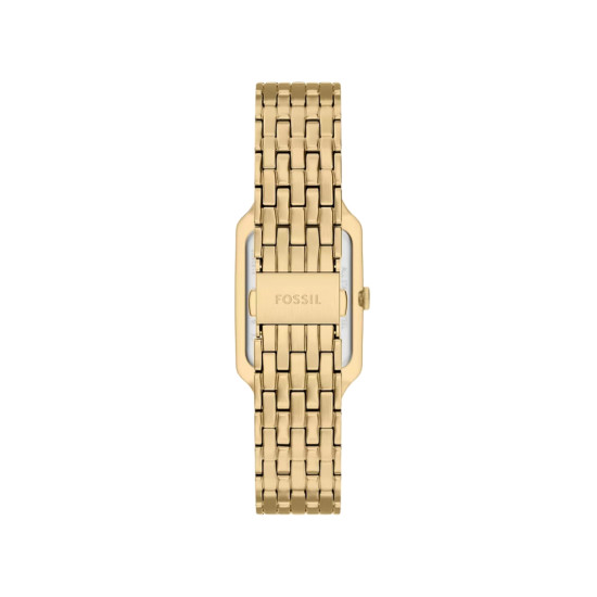 Fossil ES5452 ženski sat Raquel pravougaono kućište Gold Tone Sunray Green Dial Roman Numerals 23mm