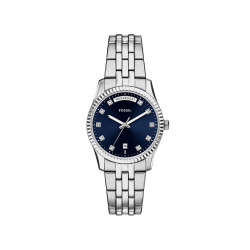 Fossil ES5457 ženski sat Scarlette Day Date Deep Blue Sunray Dial 34mm