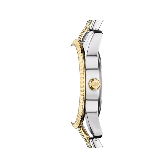 Fossil ES5458 ženski sat Scarlette Day Date Two Tone Silver Gold Black Sunray Dial 34mm