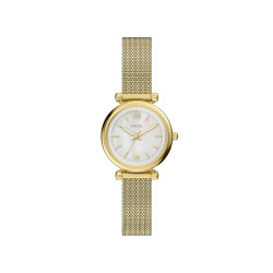 Fossil ES5462 ženski sat Carlie Mini Gold Tone Mesh Band Mother of Pearl Dial 28mm