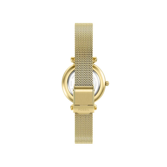 Fossil ES5462 ženski sat Carlie Mini Gold Tone Mesh Band Mother of Pearl Dial 28mm