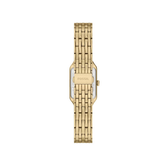 Fossil ES5467 ženski sat Raquel Mini pravougaono kućište Gold Tone Roman Numerals White Satin Dial 18mm