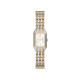 Fossil ES5468 ženski sat Raquel Mini pravougaono kućište Two Tone Silver Gold Roman Numerals White Satin Dial 18mm