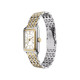 Fossil ES5468 ženski sat Raquel Mini pravougaono kućište Two Tone Silver Gold Roman Numerals White Satin Dial 18mm