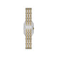 Fossil ES5468 ženski sat Raquel Mini pravougaono kućište Two Tone Silver Gold Roman Numerals White Satin Dial 18mm