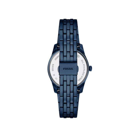 Fossil ES5476 ženski sat Scarlette Navy Blue Stainless Steel Date Day Monochromatic Sunray Dial 34mm