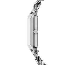 Fossil ES5477 ženski sat Raquel Silver Tone Stainless Steel pravougaoni Sunray Silver Dial Edition 23mm