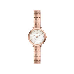 Fossil Heidi ES5502 ženski sat Mini Classic Rose Gold Tone Stainless Steel White Mother of Pearl Dial 26mm