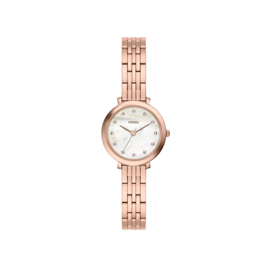 Fossil Heidi ES5502 ženski sat Mini Classic Rose Gold Tone Stainless Steel White Mother of Pearl Dial 26mm