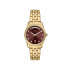 Fossil Scarlette ES5514 ženski sat Day Date Gold Tone Burgundu Sunray Dial 34mm Timeless Elegance NOVO