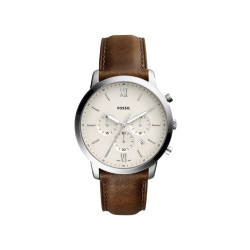 Fossil FS5380 muški sat Neutra Chronograph Brown kožni kaiš Champagne Dial Edition 43mm