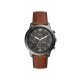 Fossil FS5512 muški sat Neutra Chronograph Gun Metal Brown kožni kaiš Sunray Gray Dial 43mm