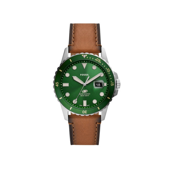 Fossil FS5946 muški sat Dive Fresh Green Dial kožni kaiš Brown 42mm
