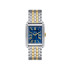 Fossil FS6010 muški sat Carraway pravougaono kućište Two-Tone Silver Gold Tone Marine Blue Dial Roman Numerals 