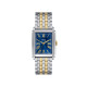Fossil FS6010 muški sat Carraway pravougaono kućište Two-Tone Silver Gold Tone Marine Blue Dial Roman Numerals 