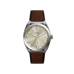 Fossil FS6071 muški sat Everett kožni kaiš Brown Champagne Dial Edition 42mm