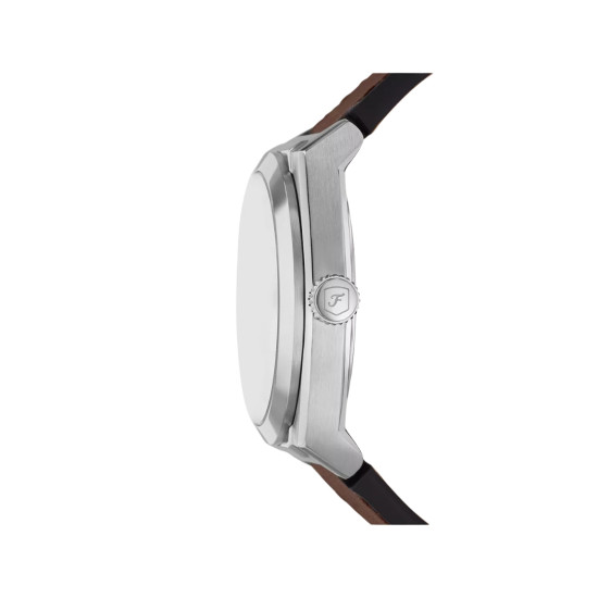 Fossil FS6071 muški sat Everett kožni kaiš Brown Champagne Dial Edition 42mm