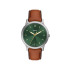 Fossil FS6094 muški sat Minimalist Slim Brown kožni kaiš Green Sunray Dial Gold detail 44mm
