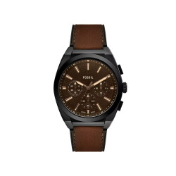 Fossil FS6108 muški sat Everett Chronograph kožni kaiš Deep Brown Dark Mocha Dial 44mm
