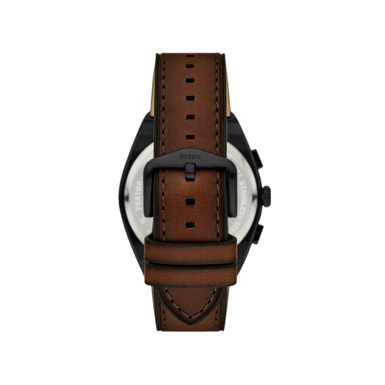 Fossil FS6108 muški sat Everett Chronograph kožni kaiš Deep Brown Dark Mocha Dial 44mm