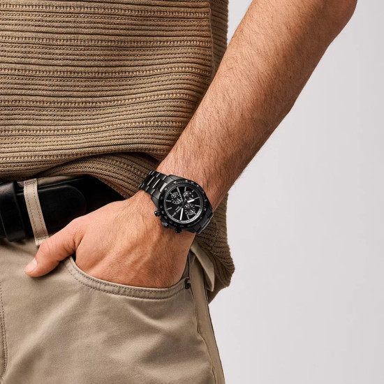 Fossil FS6125 muški sat Autocross Multifunction All Black Stainless Steel 42mm