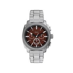 Fossil FS6144 muški sat Machine Chronograph Stainless Steel Dark Mocha Dial 44mm
