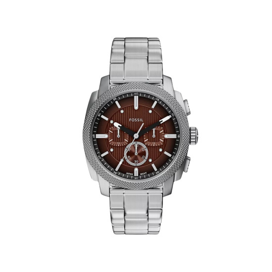 Fossil FS6144 muški sat Machine Chronograph Stainless Steel Dark Mocha Dial 44mm