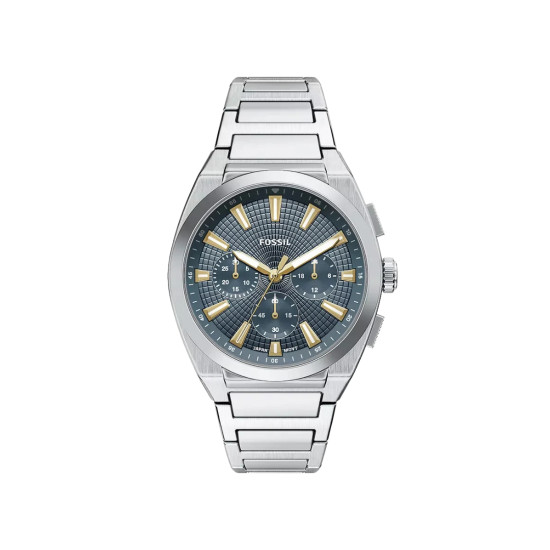 Fossil FS6154 muški sat Everett Chronograph Sport Elegance Details Petrol Blue Waffle Dial 44mm
