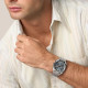 Fossil FS6154 muški sat Everett Chronograph Sport Elegance Details Petrol Blue Waffle Dial 44mm