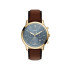 Fossil FS6162 muški sat Neutra Chronograph Gold Tone kožni kaiš Brown Sunray Light Blue Dial 44mm