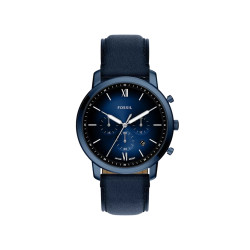Fossil FS6168 muški sat Neutra Chronograph Navy Blue Minimalist kožni kaiš Sunray Slim Dial 44mm