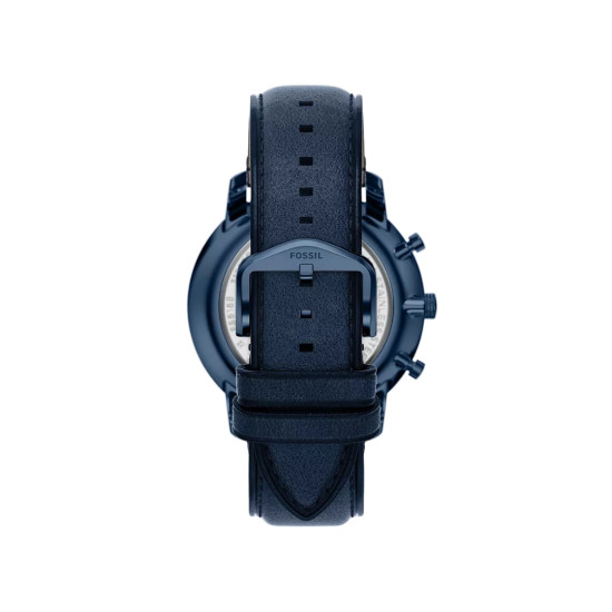 Fossil FS6168 muški sat Neutra Chronograph Navy Blue Minimalist kožni kaiš Sunray Slim Dial 44mm