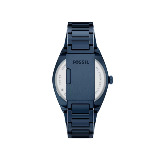 Fossil FS6169 muški sat Everett Navy Blue Stainless Steel Monochromatic Textured Details Sunray Dial 42mm
